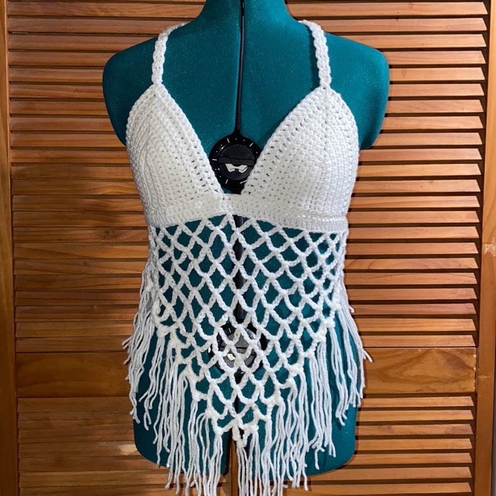 Fishnet Style Handmade crochet Top